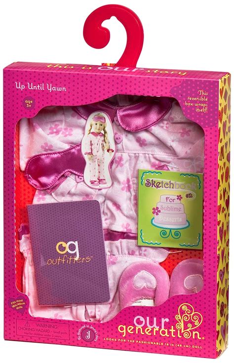 Our Generation Up Until Yawn Fashionable Pajamas For 18" Dolls : Amazon ...