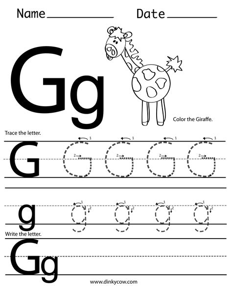 The Letter G Tracing Worksheets | AlphabetWorksheetsFree.com