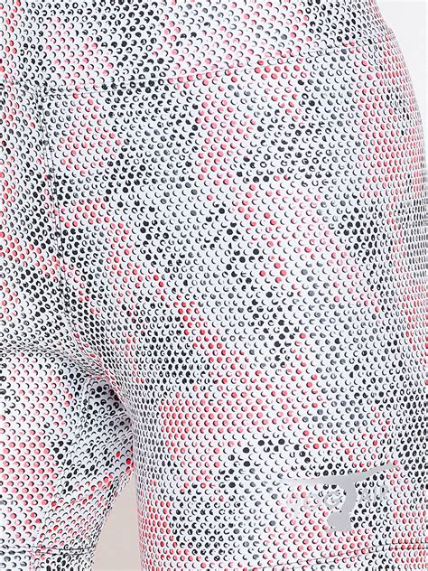 Printed Women White Gym Shorts - BITTERLIME