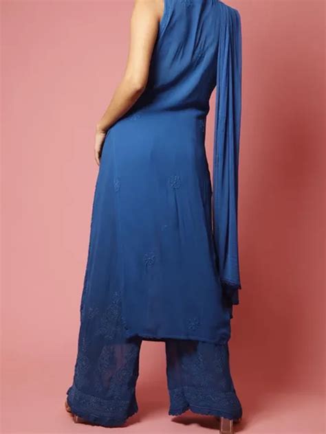 Royal Blue Chikankari Kurta Set – Shop Label Aishwaryrika