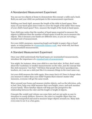 Image result for Non-Standard Measurement Using Hand Spans