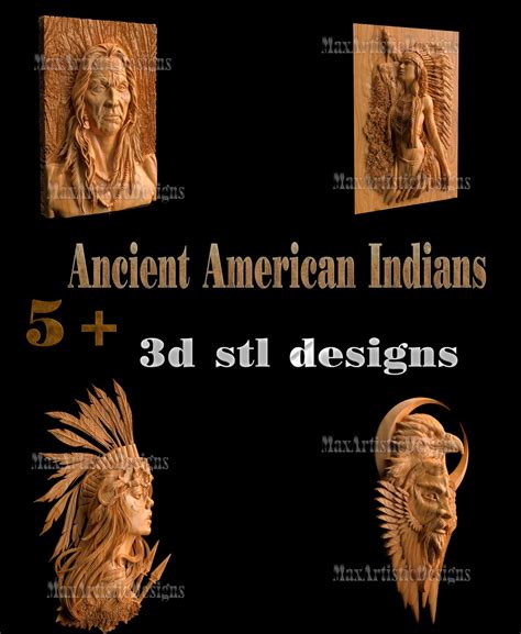 Buy 5+ North American Ancient Indian 3d Printing Models for Bas-relief ...