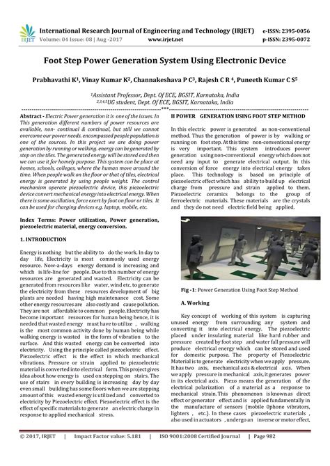 Image result for Foot Step Power Generation System Table
