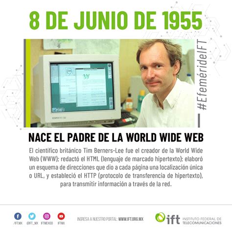 Nace el padre de la World Wide Web. | Comisión Reguladora de Telecomunicaciones - IFT