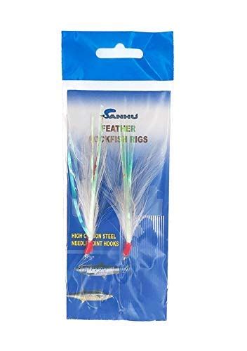 Sanhu Rock Cod Feather Rigs 4/0 White-12 Packs : Amazon.in: Sports ...