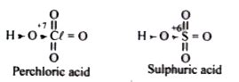 Explain why perchloric acid is a strong acid than sulphuric acid.