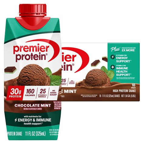 PREMIER PROTEIN CHOCOLATE MINT SHAKE 11 FL OZ/18PK - $25.99 at Costco