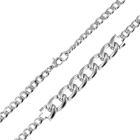 Buy Silver Stainless Steel Small 4.8mm Round Curb Chain Online - Inox ...