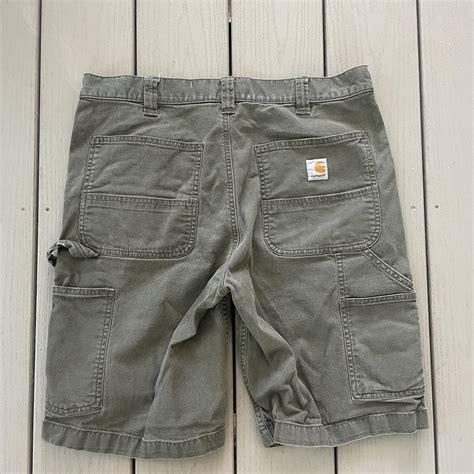 olive carhartt cargo shorts - Depop
