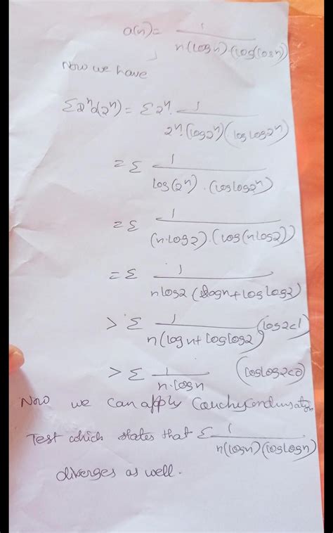 Solve by cauchy condensation test
