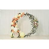 SLNS Round Arch Balloon Decoration Stand | White PVC Frame | 5ft Height ...