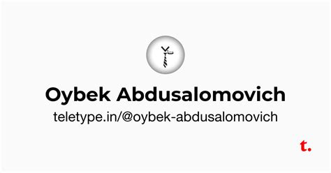 Oybek Abdusalomovich — Teletype