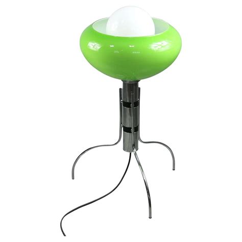 Mid-Century Italian Green Glass Floor Lamp For Sale at 1stDibs