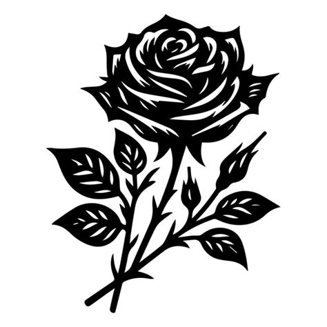 Flower silhouette vector | Premium AI-generated vector