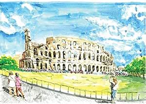 Art Print of Watercolor by Parag Karve - Rome A3 : Amazon.in: Home ...