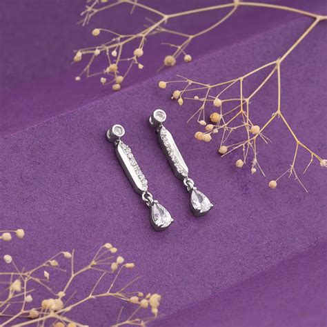 Zircon Silver Night Earrings – GIVA Jewellery