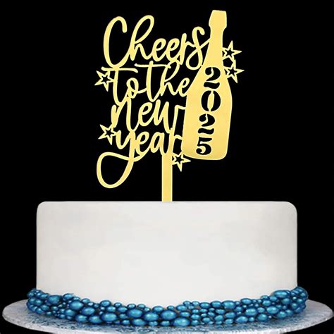 AMINJIE Cheer to the New Year Cake Topper, Happy New Year India | Ubuy