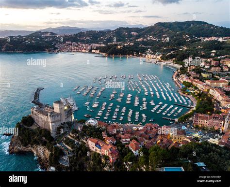 Lerici Castle and the Gulf of La Spezia, Liguria, La Spezia Province ...