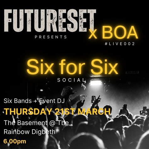 FutureSet Presents #Live002, The Rainbow Pub Digbeth, Birmingham, March ...