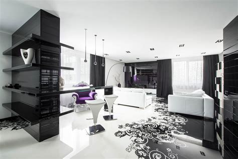 Black And White Interior Design Ideas: Modern Apartment By ...