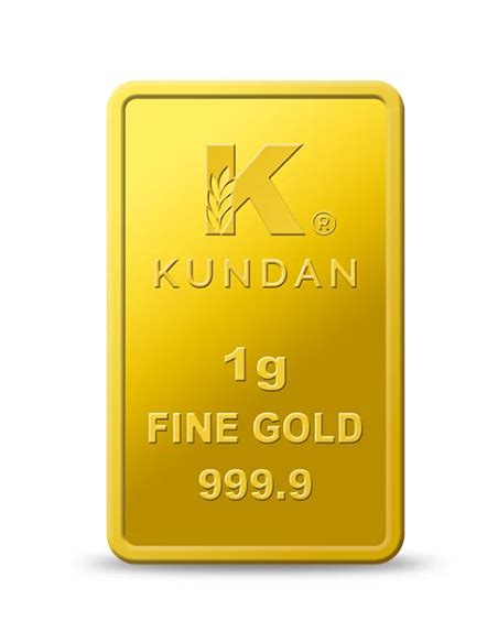 Kundan Lakshmi Gold Bar Of 1 Grams in 24 Karat 999.9 Purity / Finenes