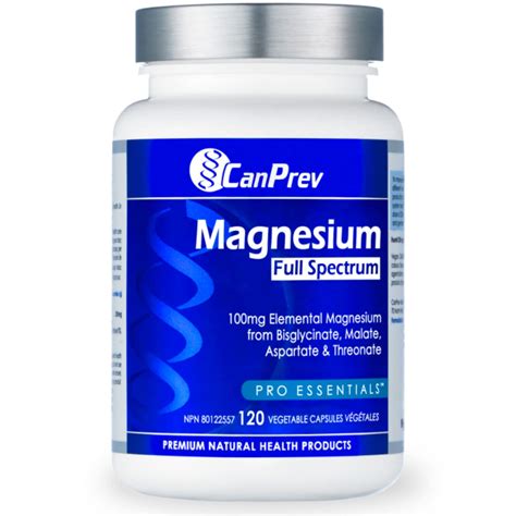 CanPrev Magnesium Full Spectrum, 120 Vegetable Capsules