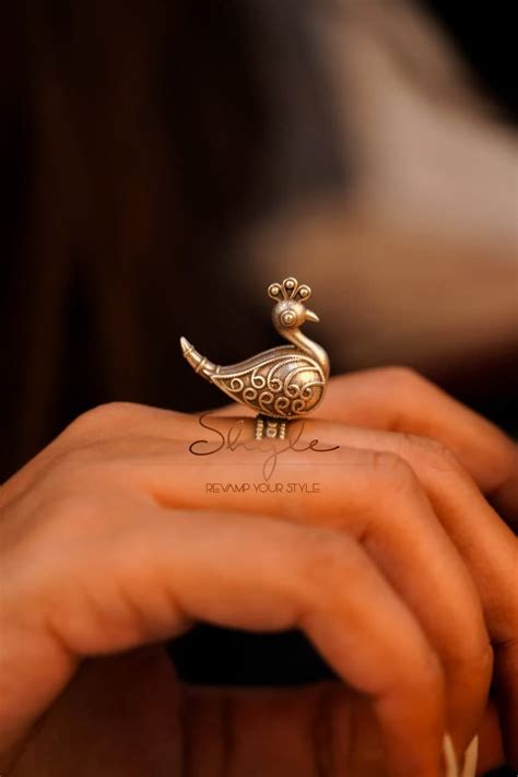 Moh Intricate Statement Peacock Ring