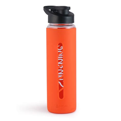 Personalized Glass Water Bottle with Silicone Sleeve | Stylish 750ml ...