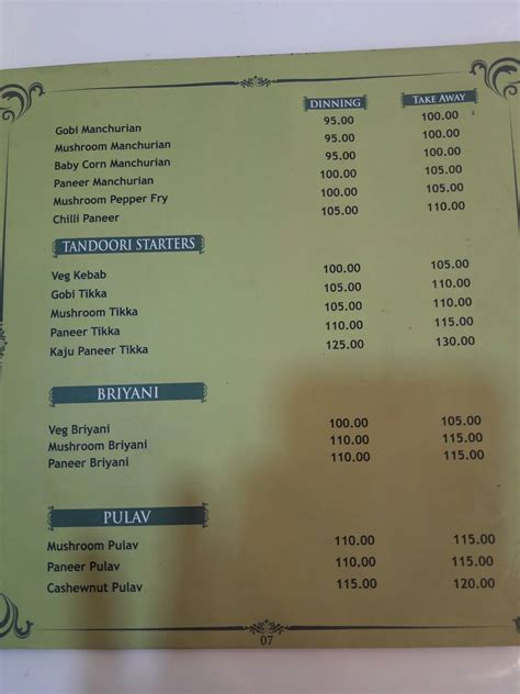 Menu at Anna viruksham, Chennai, 200