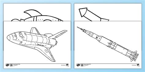 Rockets Colouring Pages