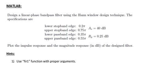 Image result for Linear Phase Fir Bandpass Filter MATLAB