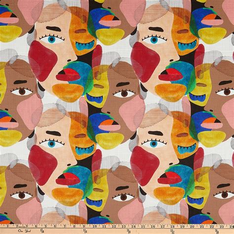 Telio Digital Kahlo Slub Rayon Challis Faces Bronze India | Ubuy