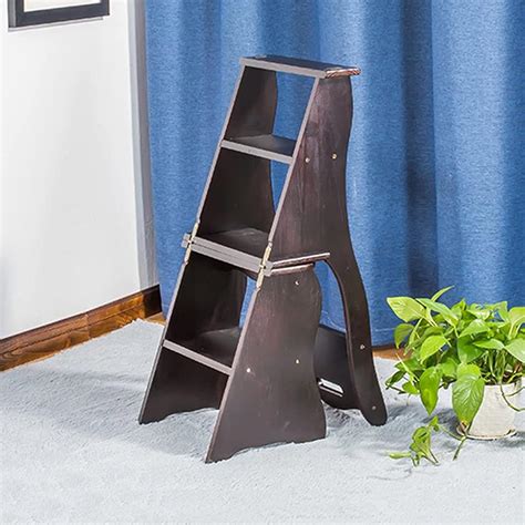 Buy SXJXJXR Step Stool Chairs Seats Back Stairs Stool Fold Shelf ...