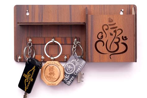 Fancypadosi Unique Wooden Key Holder for Home Wall Decor with Stylish ...