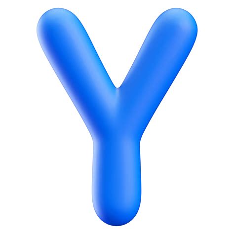 Blue 3D Bubble Font Letter Y uppercase 47451281 PNG