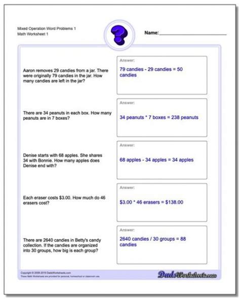 Basic Math Practice Word Problems 的图像结果