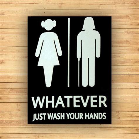 Gender Neutral Bathroom Signs Printable, Funny restroom door sign for ...