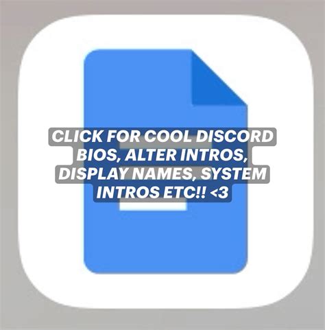 Discord Introduction Template Copy and Paste
