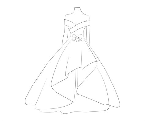 Easy Wedding Dress Drawing