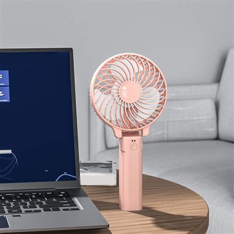 Desk Fans Small Quiet Handheld Fan Folding Large Wind Desktop Portable ...