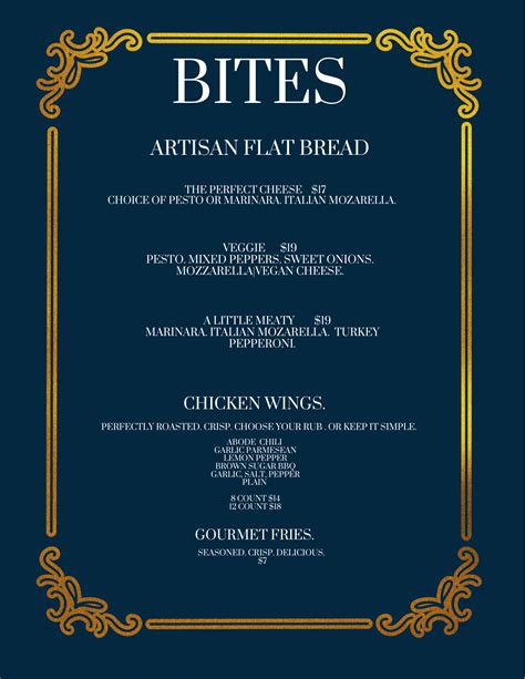 Menus — The Reserve on Third