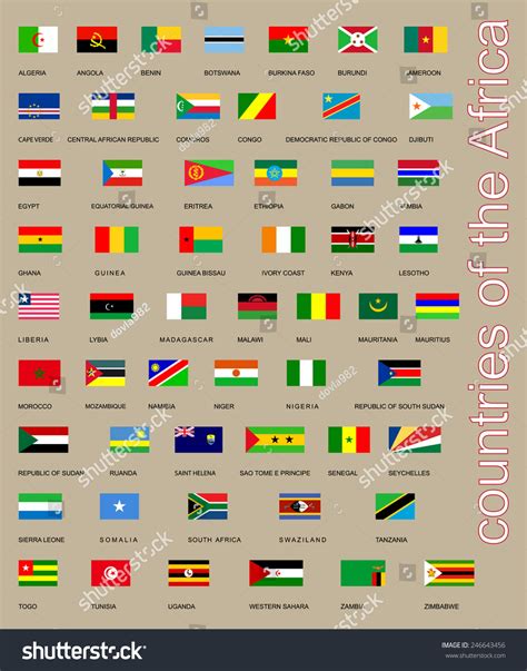 Flags Of African Countries Printable Chart - Free Printable Charts