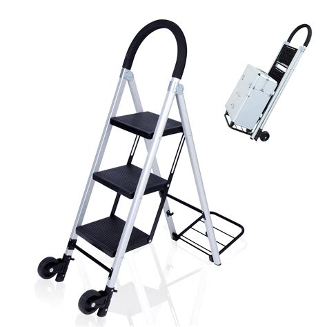 Try And Do 3 Step Ladder With Wheels Folding Step | Desertcart INDIA