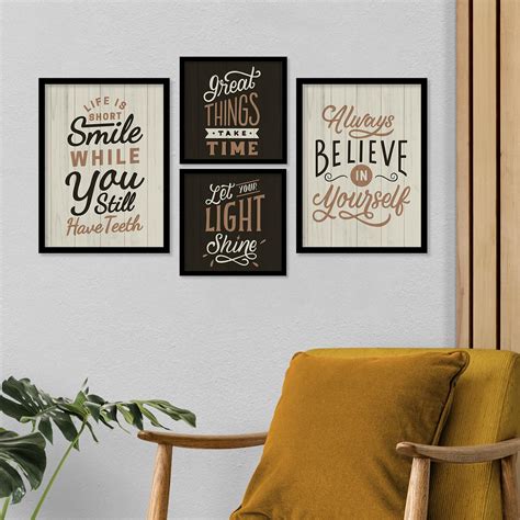 ARTELLY Motivational Quotes Wall Posters with Frame for Study Room Home ...