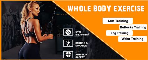 FirstFit Tricep Rope Pull Down Fitness Cable Attachment with Stainless ...