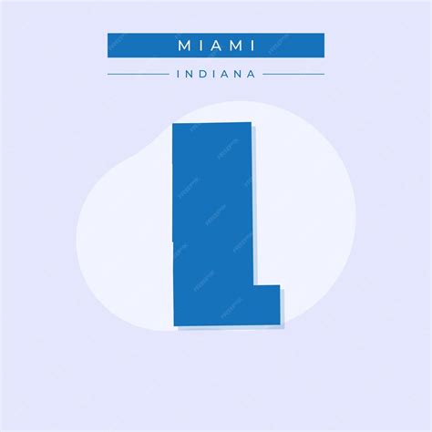 Vector illustration vector of miami map indiana | Premium Vector