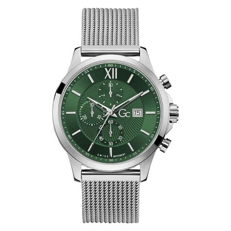 Buy Gc Mens 44 mm Executive Green Dial Stainless Steel Analog Watch ...