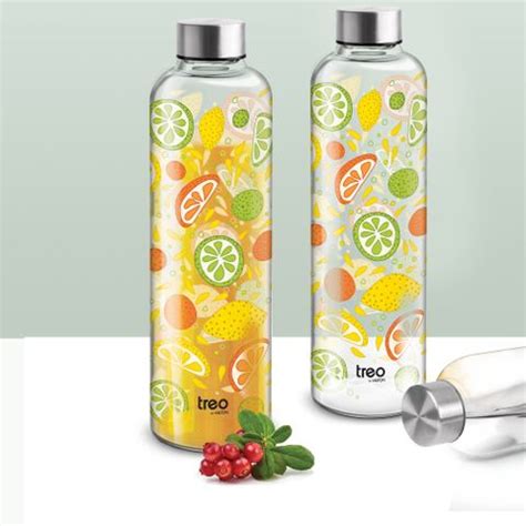 TREO D'Ziner Clarion Borosilicate Glass Bottle, Set of 2, 750 ml Each ...