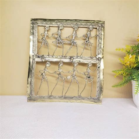 Shabari Handmade Brass Dhokra Art Tribal Warli Jali/ Tribal Wall ...