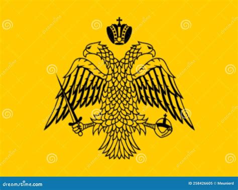 Glossy Glass Flag of the Byzantine Empire Stock Illustration ...